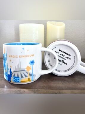 Starbucks Walt Disney World-Magic Kingdom-You Are Here Coffee mug Yellow & Blue